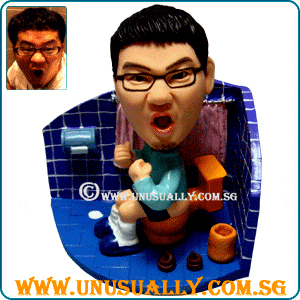 Custom 3D Caricature Male At Loo Funny Figurine